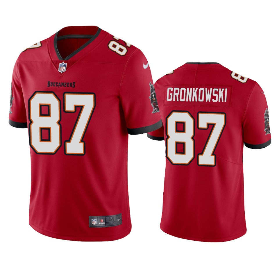 Tampa Bay Buccaneers Men Nike NFL #87 Rob Gronkowski  Red Vapor Limited Jersey